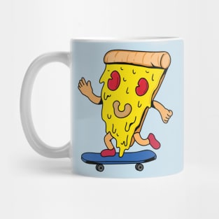 pizza riding skateboard Mug